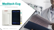 China Meditech 3 Channel ECG machine EKG-3A , large screen and PC ECG